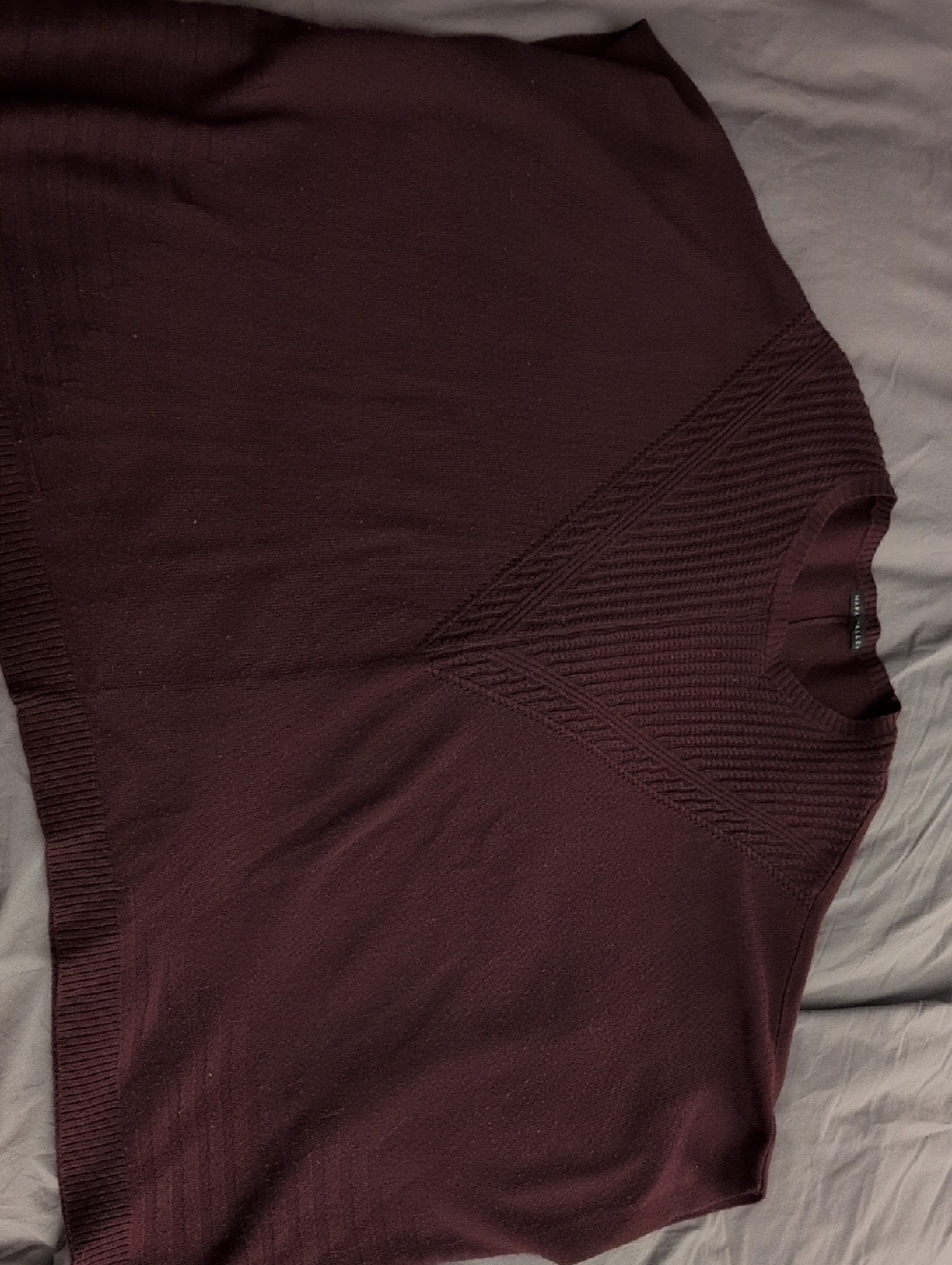 Burgundy Sweater Poncho Size Medium